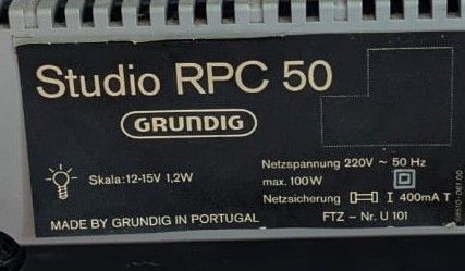 BROKEN Grundig RPC 50 Hi-Fi compact audio system (receiver, cassette deck, and turntable combo)