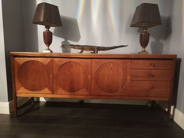 Nathan Circles Teak Sideboard