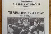 Very Rare 1990 Young Munster v Terenure College - All Ireland League Programme