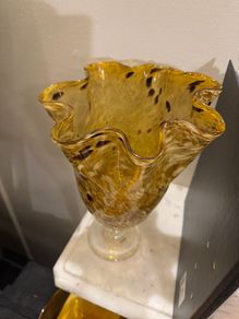 Interesting Art Deco Style Glass Vase