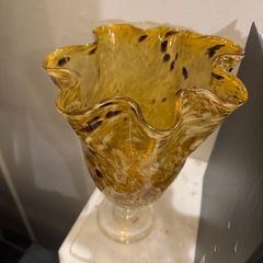 Interesting Art Deco Style Glass Vase