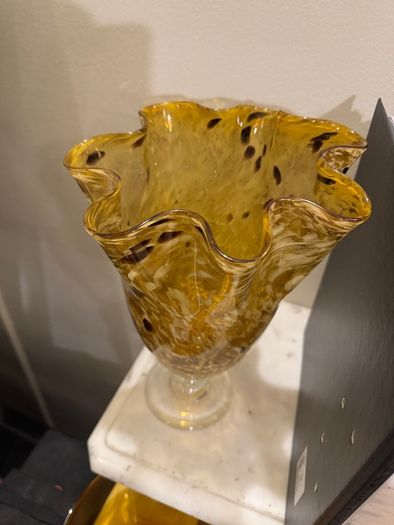 Interesting Art Deco Style Glass Vase