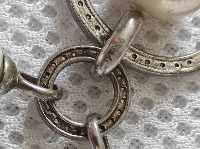 Sterling silver pearl necklace
