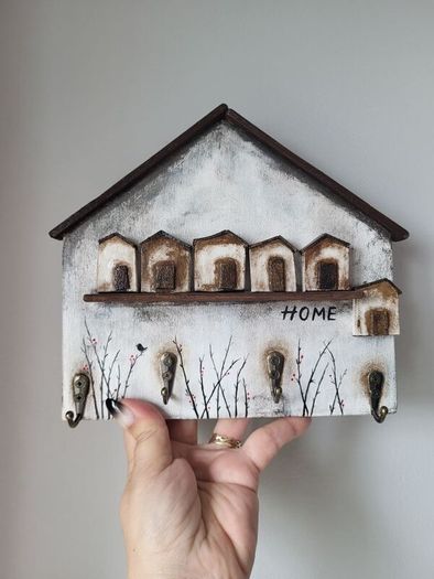 Handcrafted wooden key holder