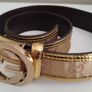 Original Gucci Golden with Bucci Buckle Ladies Belt Image 4