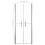 Shower Door Clear ESG 101x190 cm Image 4