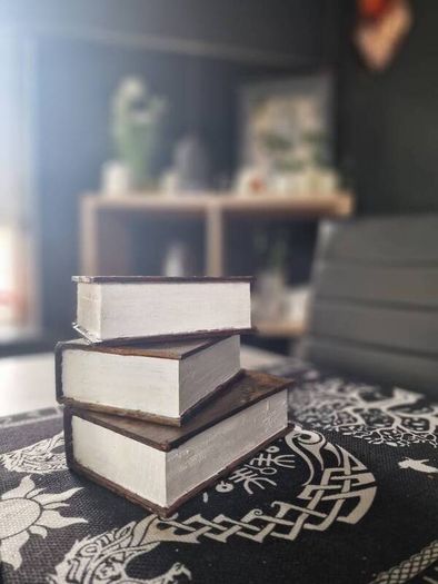 Hand crafted wooden book ends