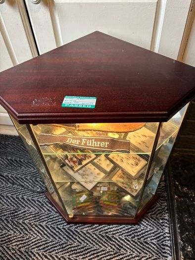 Vintage Table Top Glass Display With Lights