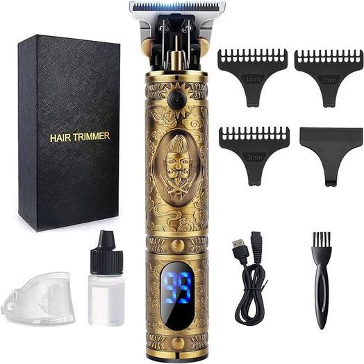 Hair Clippers Men,Cordless Beard Trimmer,Professional Clippers Grooming Kit,Precision T-Blade Mens Trimmer with LED