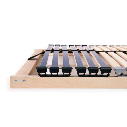Slatted Bed Bases 2 pcs with 42 Slats 7 Zones 70x200 cm