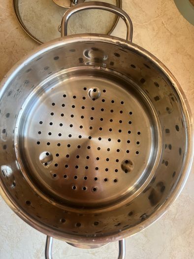 Steamer Cookware Set with Glass Lid Handles Stainless Steel Pan Kitchen Home Cook Chef Healthy Veg Cooking Housewarming induction ceramic gas electric