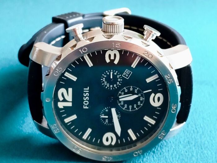 Fossil Nate Chronograph Black Dial