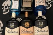 Decorative or collectible empty bottles vodka  whisky, gin, Irish whiskey Connemara whiskey Jameson powers ballantines Johnnie walkers TEELING disaronno Irishman Hennessy Drumshanbo Gunpowder Irish Gin vodka whiskey empty Bottle Jack Daniels Bombay sapphi