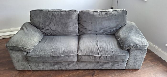 3 seater couch with pouffe