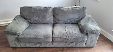 3 seater couch with pouffe