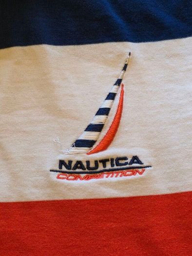 Vintage Nautica Men's Rugby Shirt Size Small