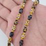 Vintage Venetian style Eyes Glass & Old Face Pendant Glass Beads Necklace Image 4