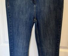 Marks & Spencer Ladies Blue Jeans. High Quality. Size 12 Slim Fit.  Slight Stretch. Immaculate