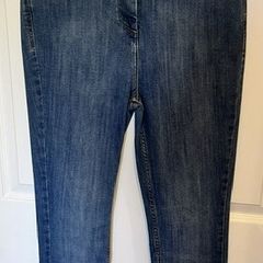 Marks & Spencer Ladies Blue Jeans. High Quality. Size 12 Slim Fit.  Slight Stretch. Immaculate