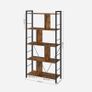 Industrial Bookshelf with 5 Shelves Image 5
