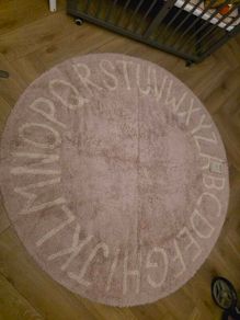New RUGS.IE  Round ABC Vintage Nude-Natural 150 x150 CM