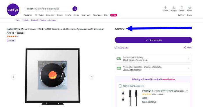 Music Frame HW-LS60D Frame Design Wireless Speaker