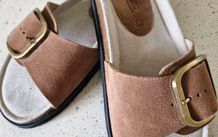 ladies leather Slider Sandals