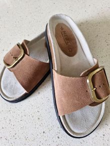 ladies leather Slider Sandals