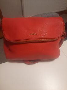 Coral Leather Fossil Bag /postage Included In Price