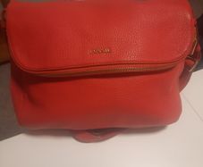 Coral Leather Fossil Bag /postage Included In Price