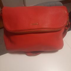 Coral Leather Fossil Bag /postage Included In Price