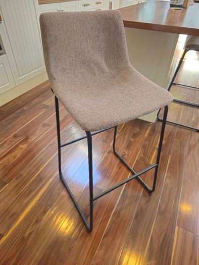 Bar stools set of 3 beige