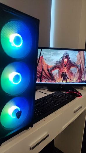 Gamer PC set Dragon Slayer Intel i5 10500 Core (10th gen) With GTX 1070 8 GB and 27 inch LG monitor