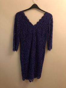 Gallery purple lace dress (size 12)