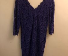 Gallery purple lace dress (size 12)