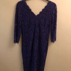Gallery purple lace dress (size 12)