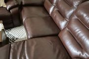 3 seaters recliner leather sofas