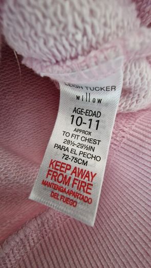 Pink Girls sweatshirt - jumper Age 10-11