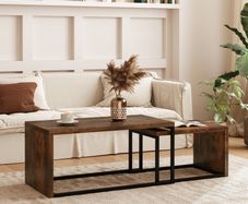 2 piece Coffee Table Side Table MDF