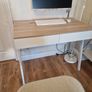 Office desk with 2 drawers and opening flaps Image 2