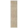 Wardrobe White and Sonoma Oak 100x50x200 cm Chipboard Image 6