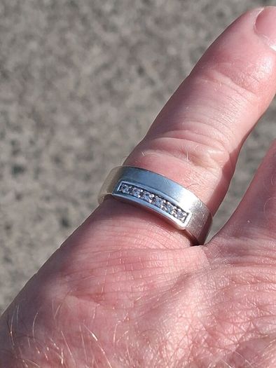Channel Set Sterling Silver Ring