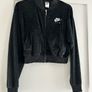 Nike Air black velvet ladies zipper top cardigan hoodie Size M Image 3