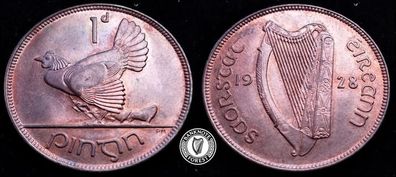 [#2362] - Ireland 1928 | Irish 1d | Irish One Penny | KM.3 | UNC