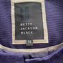 Betty Jackson Black - Purple Coat - Size 14 Image 4