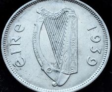[#103] - Ireland 1939 | Irish 2s | Irish Florin | Salmon | KM.15 | High Grade