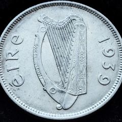 [#103] - Ireland 1939 | Irish 2s | Irish Florin | Salmon | KM.15 | High Grade