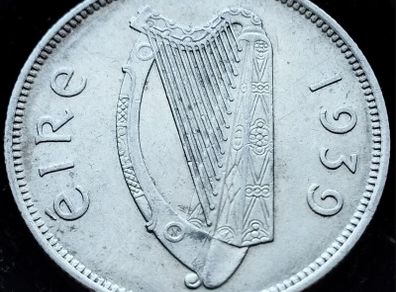 [#103] - Ireland 1939 | Irish 2s | Irish Florin | Salmon | KM.15 | High Grade