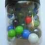 Jar of assorted marbles, Marbles. Image 3
