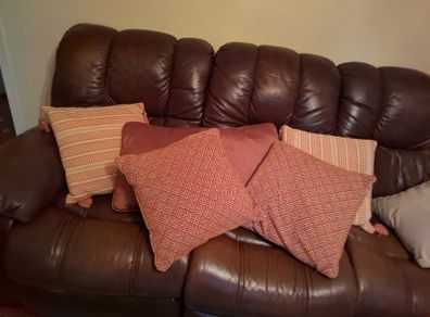 Orange Copper Colured Cushions
